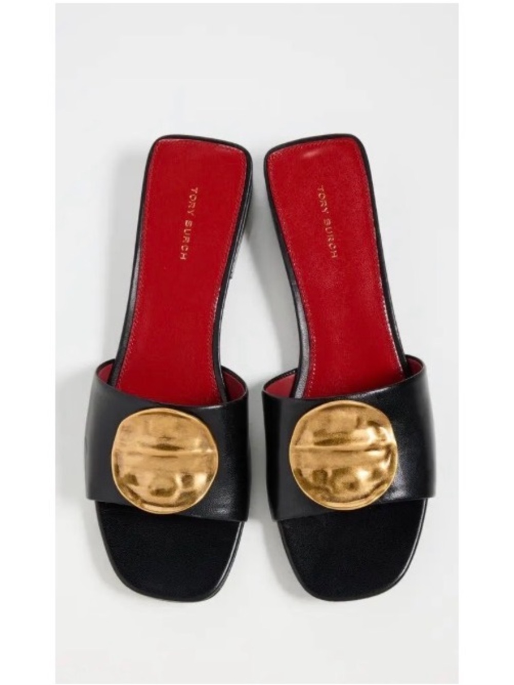 Tory Burch Patos Mule Sandals Black NIB